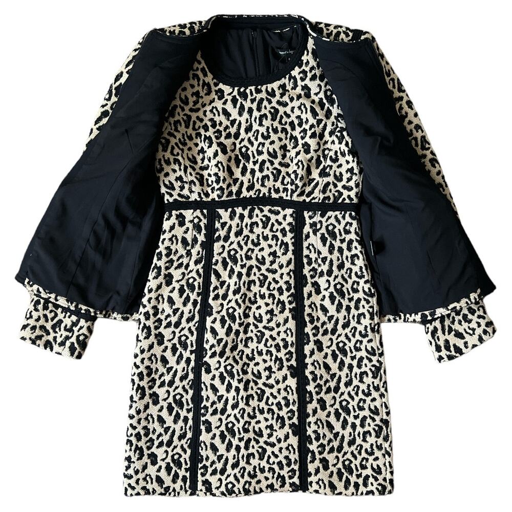 Nanette Lepore Dress Set Leopard Print US0 Chic Style - Picture 6 of 15